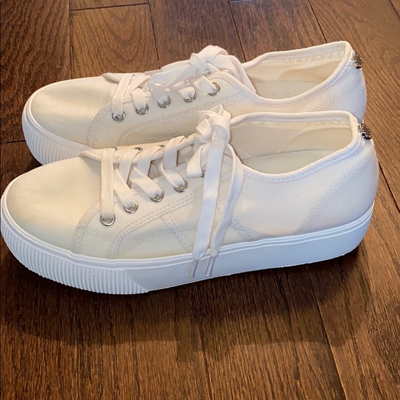 WHITE STEVE MADDEN PLATFORM SNEAKERS - Picture 3 of 6
